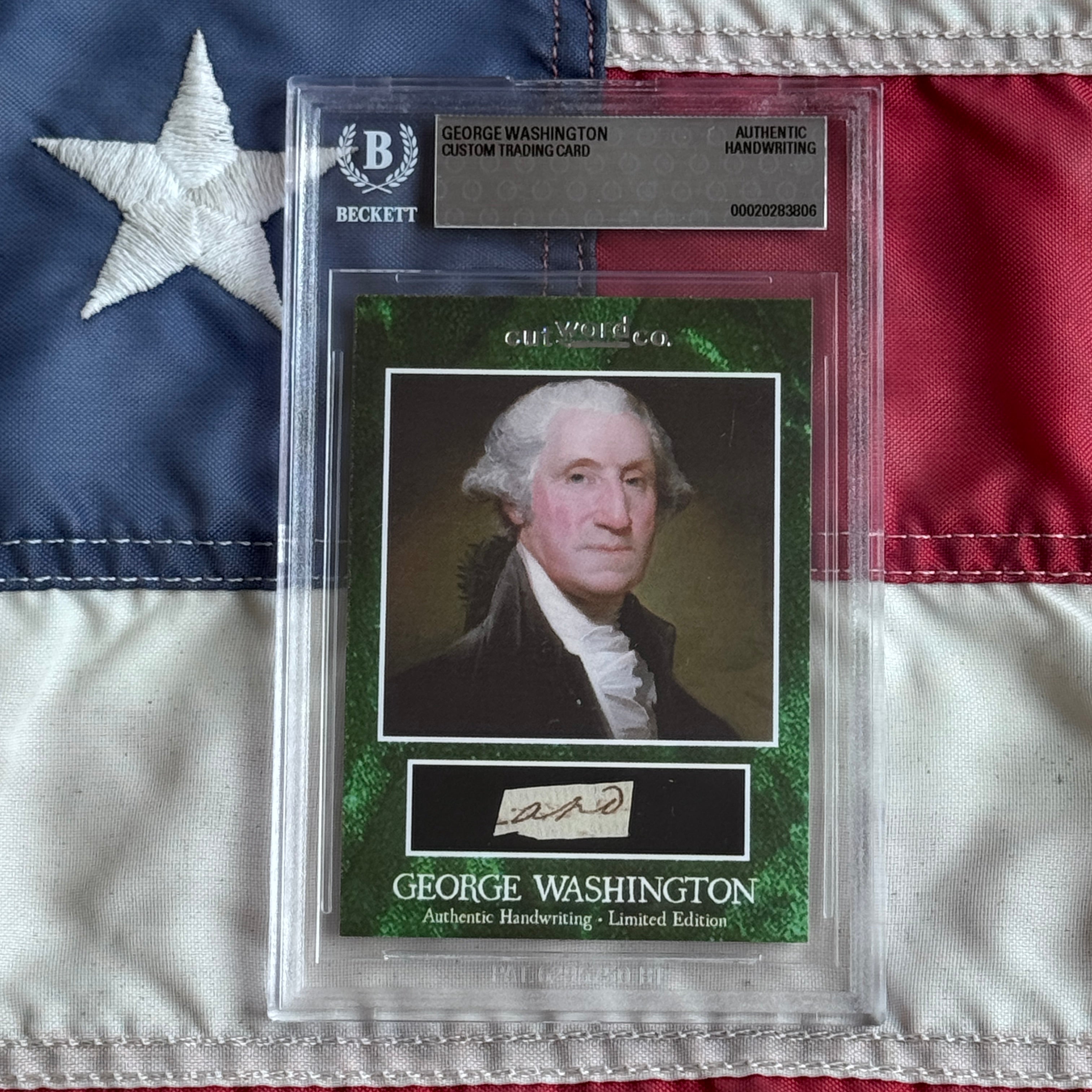 George Washington Beckett Encapsulated Handwriting Removed from an Autograph Letter Signed