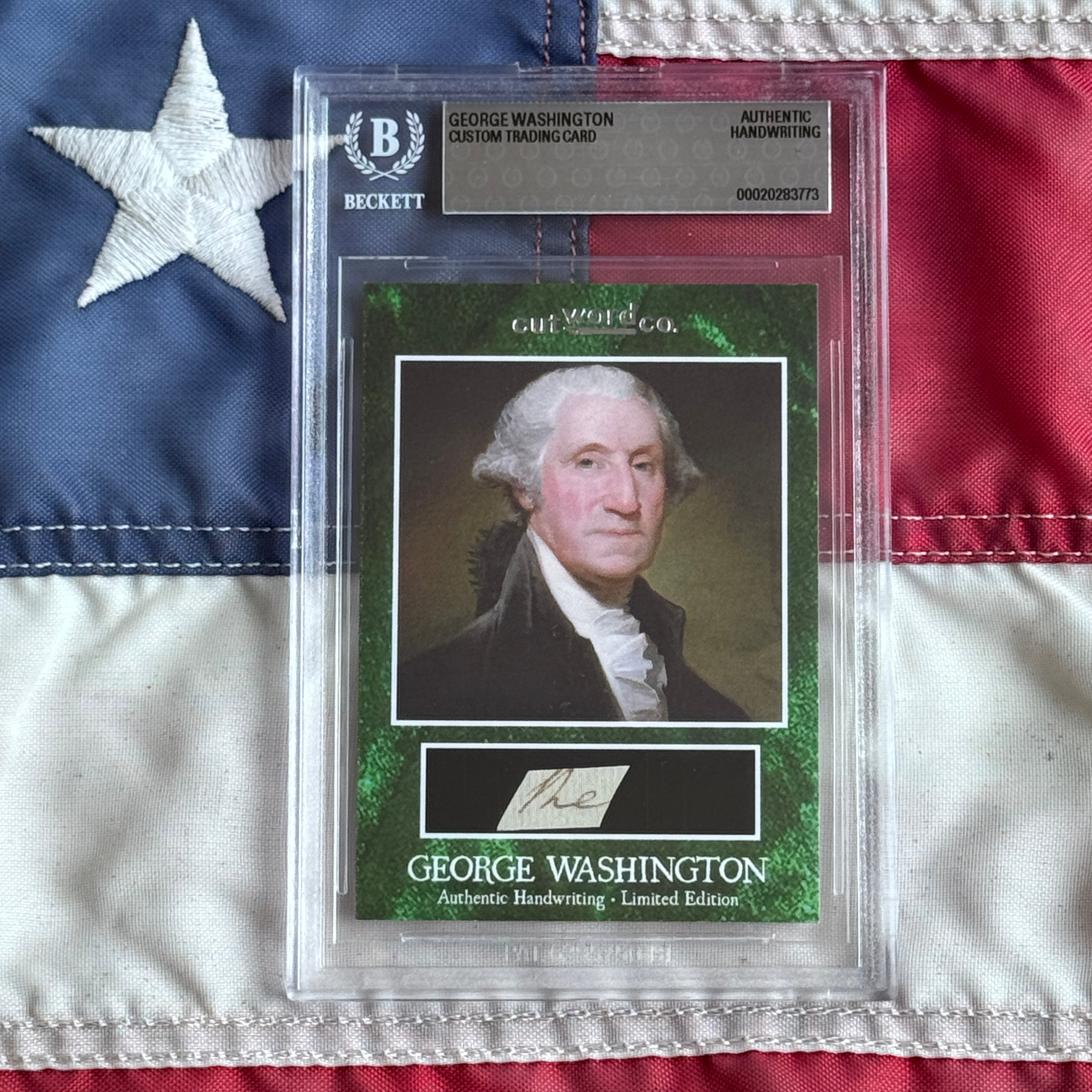 George Washington Beckett Encapsulated Handwriting Removed from an Autograph Letter Signed