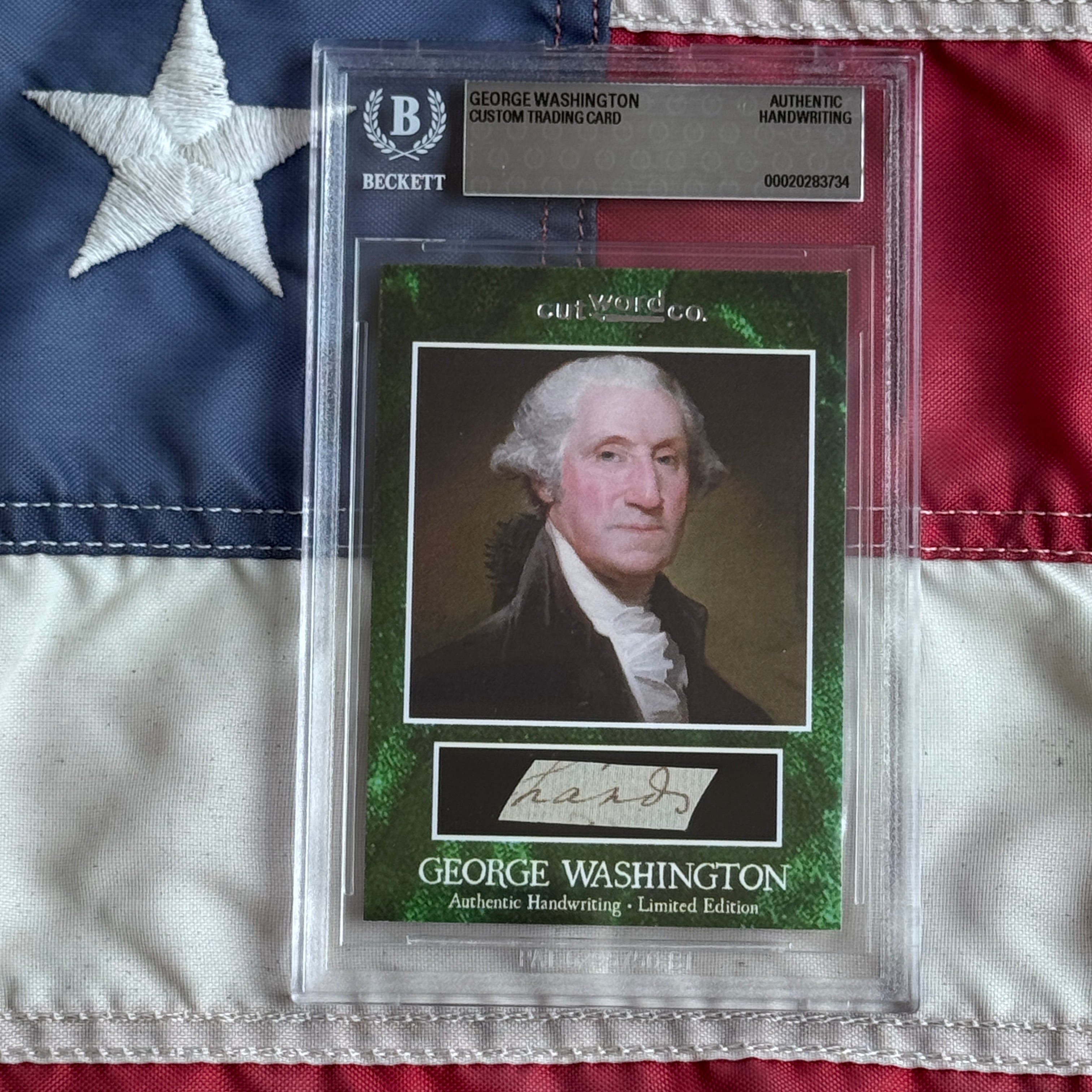 George Washington Beckett Encapsulated Handwriting Removed from an Autograph Letter Signed