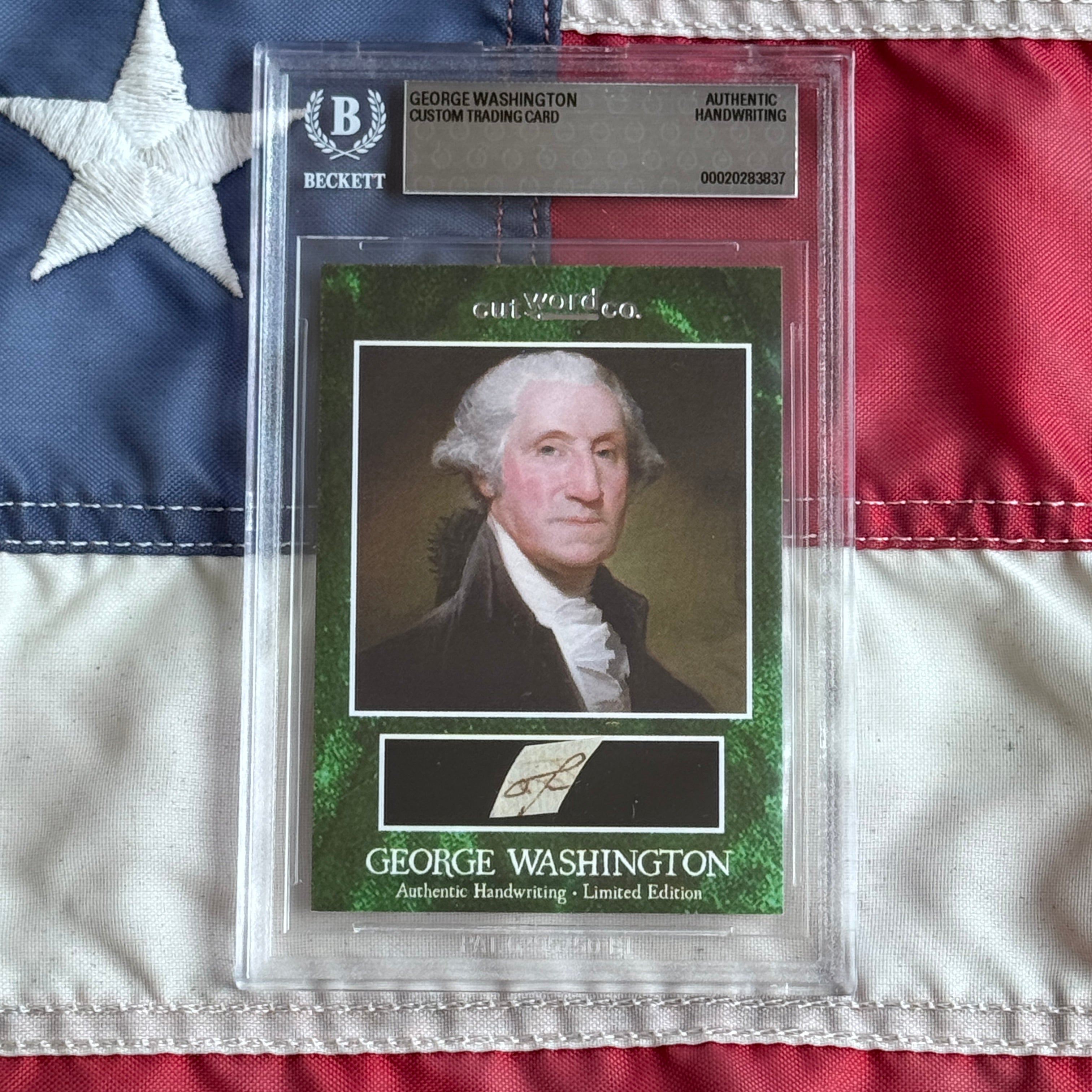 George Washington Beckett Encapsulated Handwriting Removed from an Autograph Letter Signed