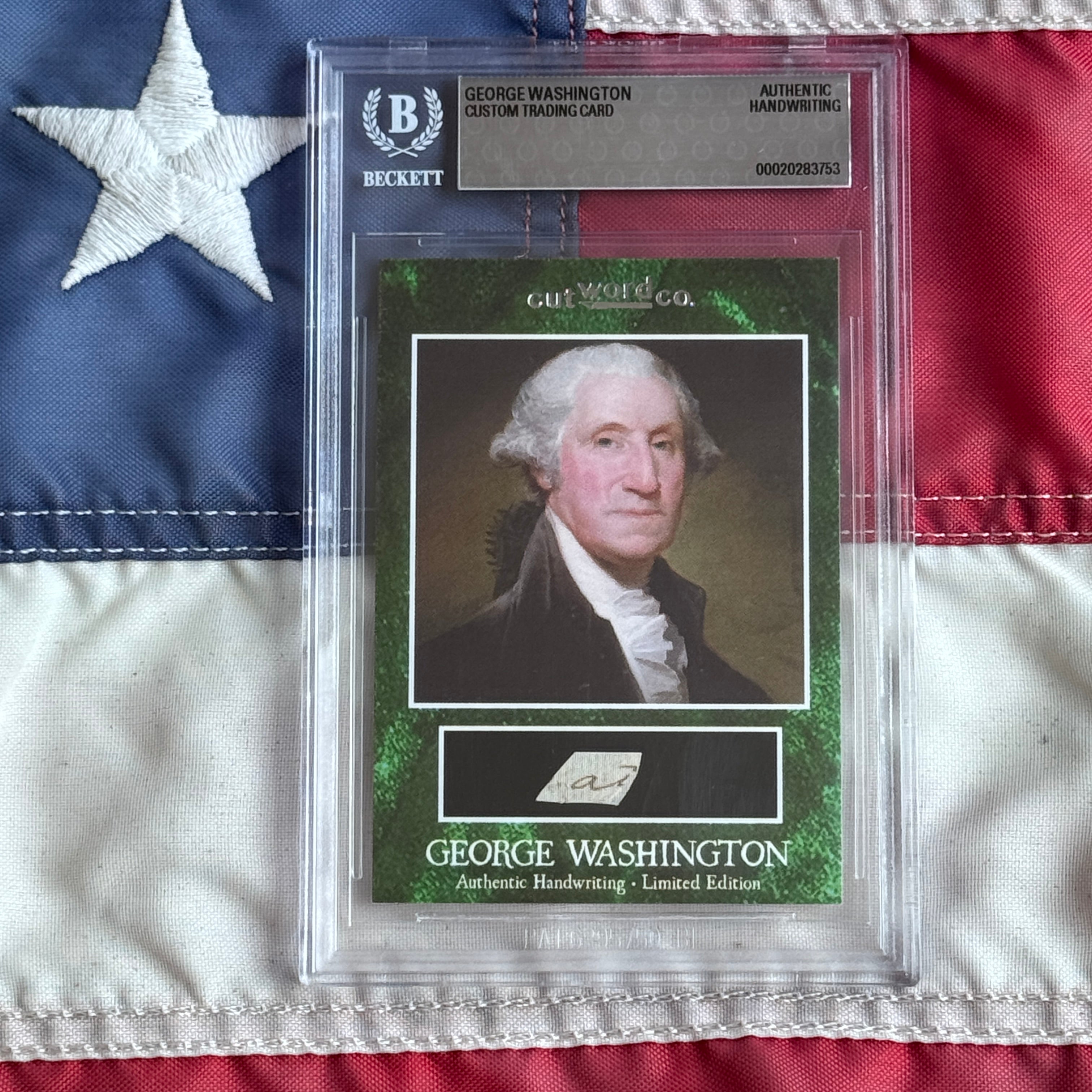 George Washington Beckett Encapsulated Handwriting Removed from an Autograph Letter Signed