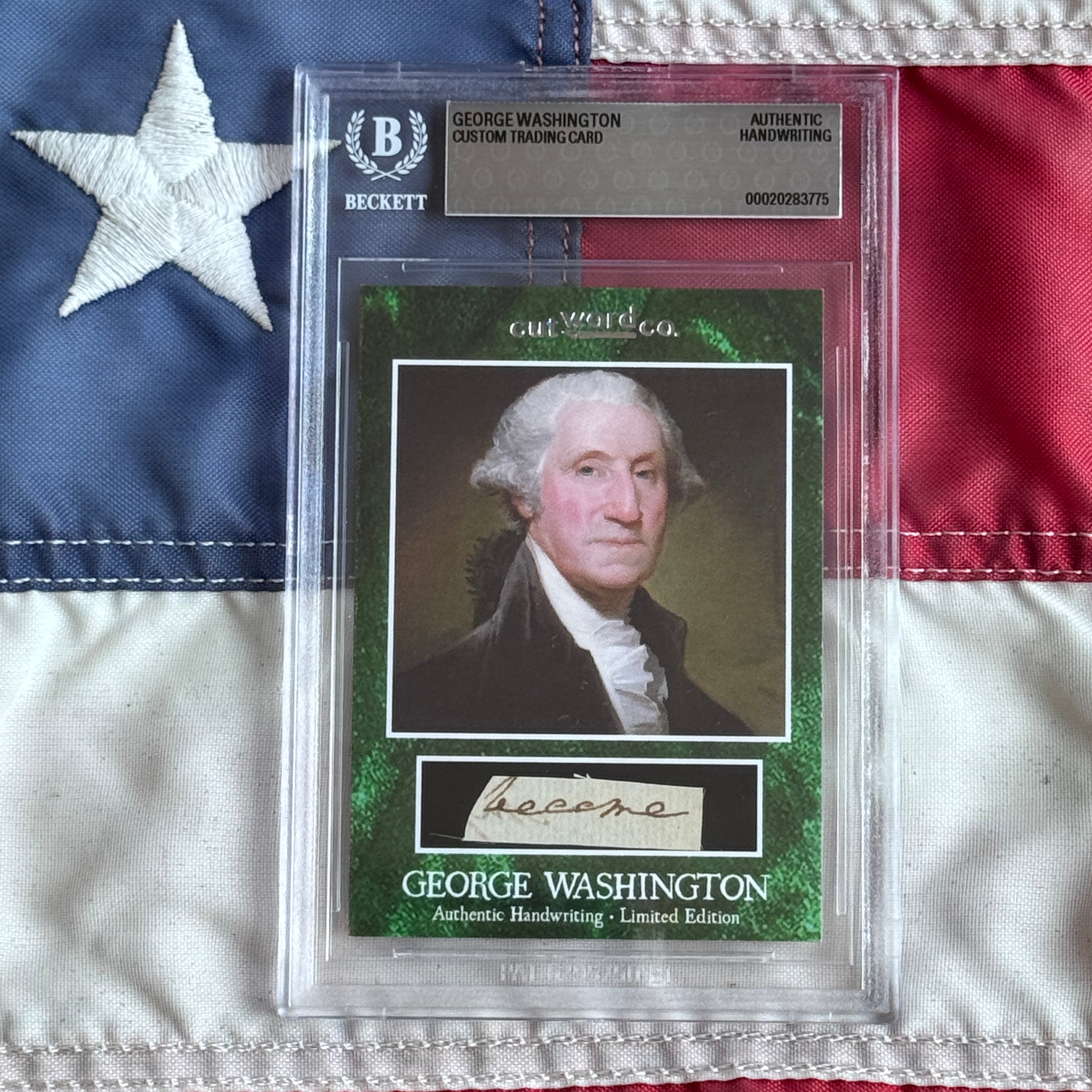 George Washington Beckett Encapsulated Handwriting Removed from an Autograph Letter Signed
