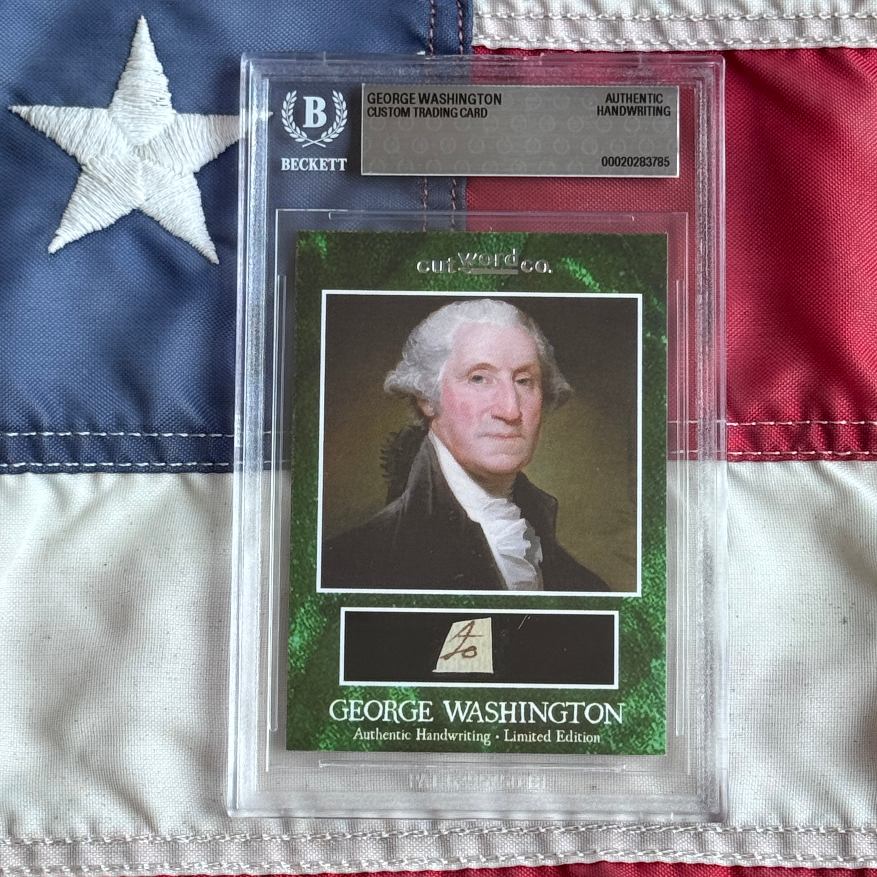 George Washington Beckett Encapsulated Handwriting Removed from an Autograph Letter Signed