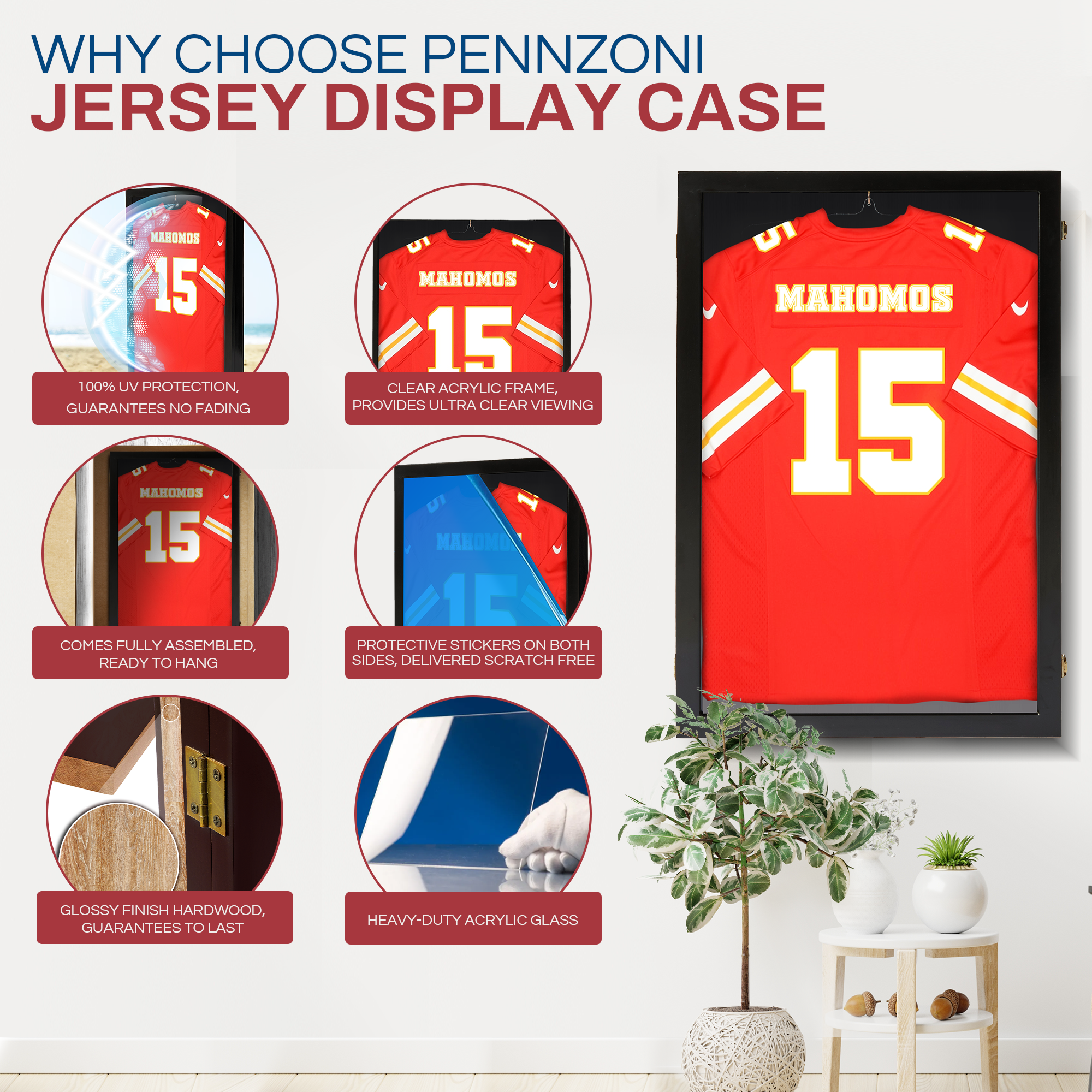 Large Jersey Display Case