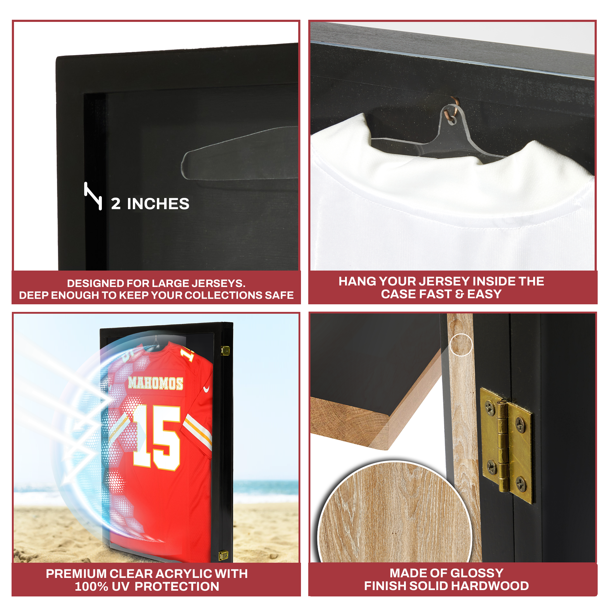 Large Jersey Display Case