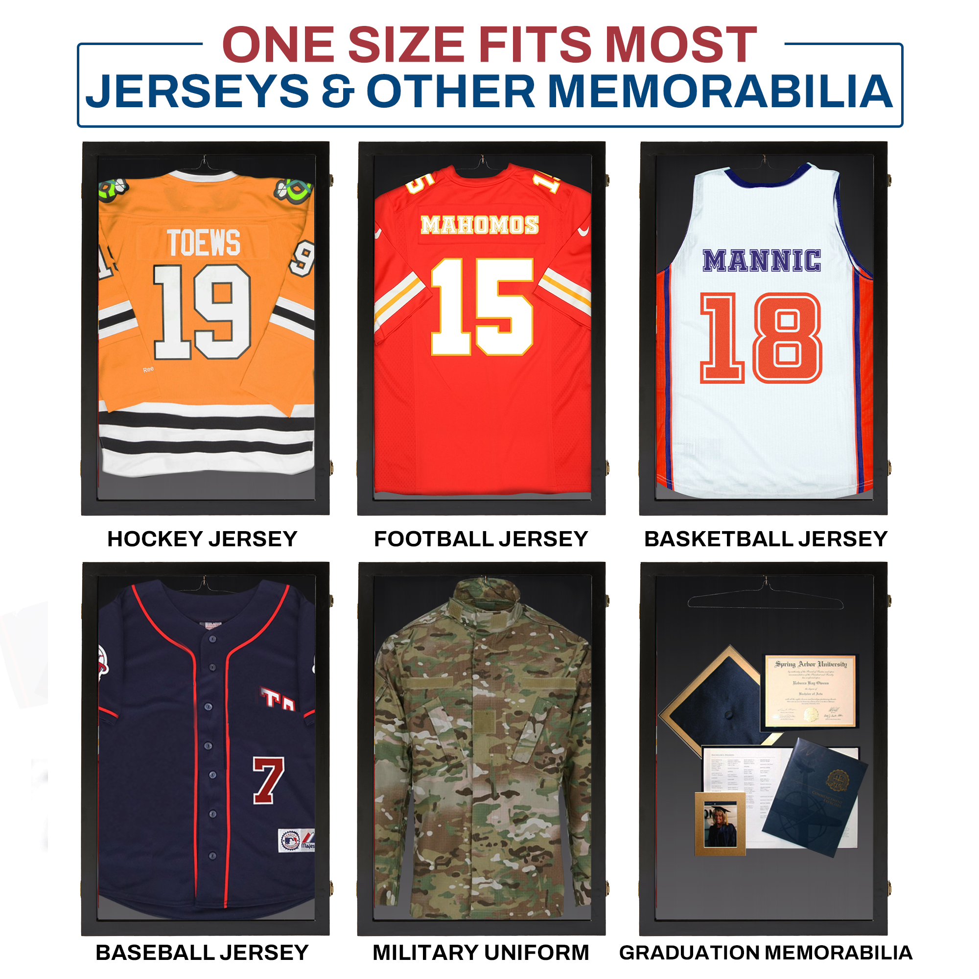 Large Jersey Display Case