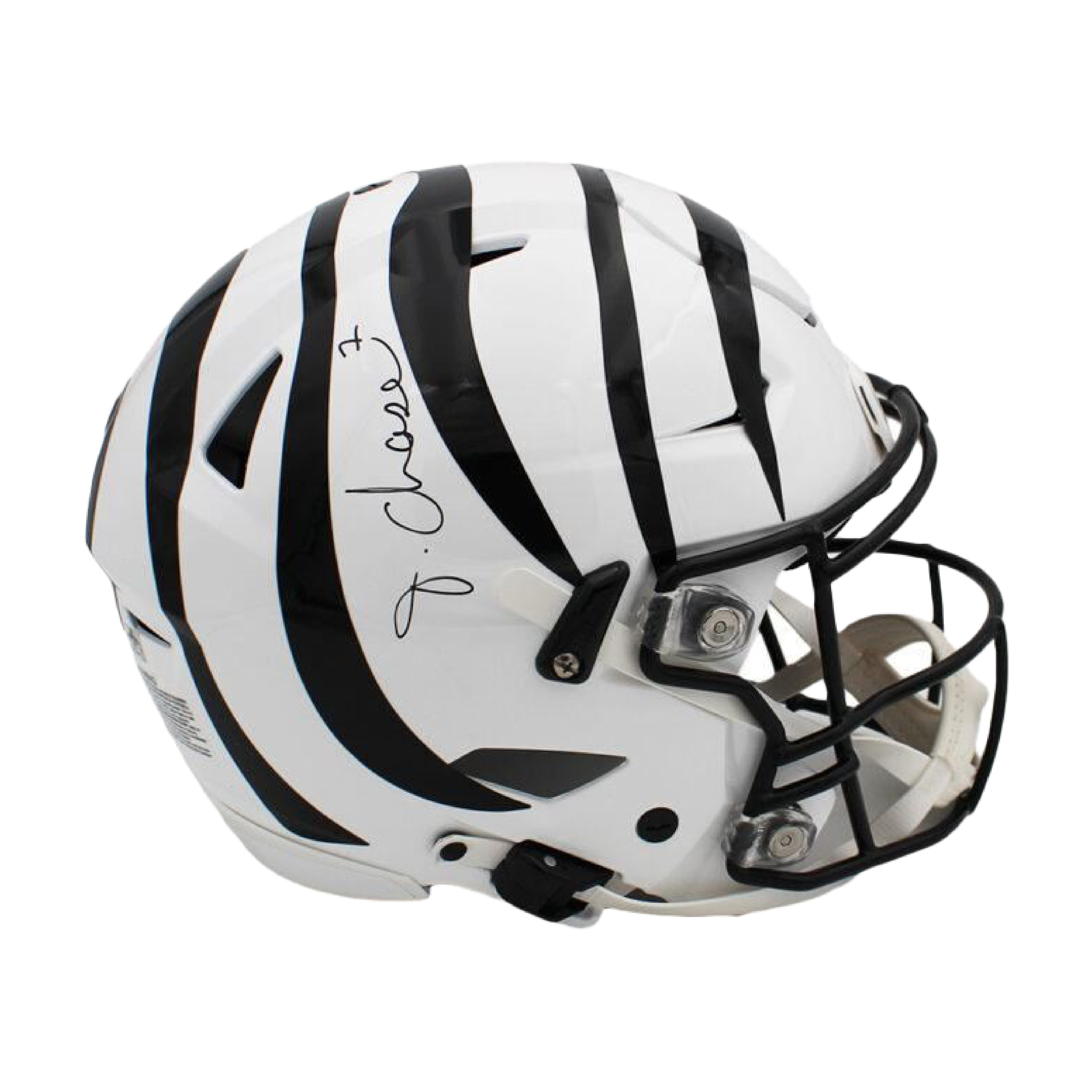 Autographed Ja'Marr Chase Cinncinati Bengals Authentic On-Field Alternative SpeedFlex Helmet