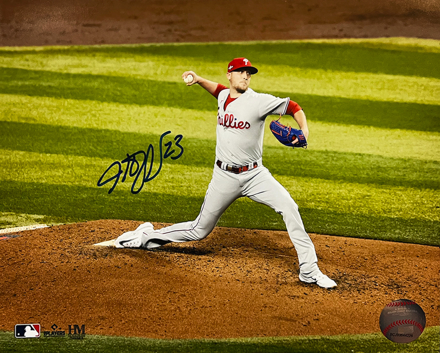 Autographed Jeff Hoffman Championship Action Philadelphia Phillies 11" x 14" Baseball Photo