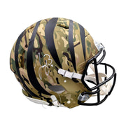 Autographed Joe Burrow Camo Full Size Authentic Helmet