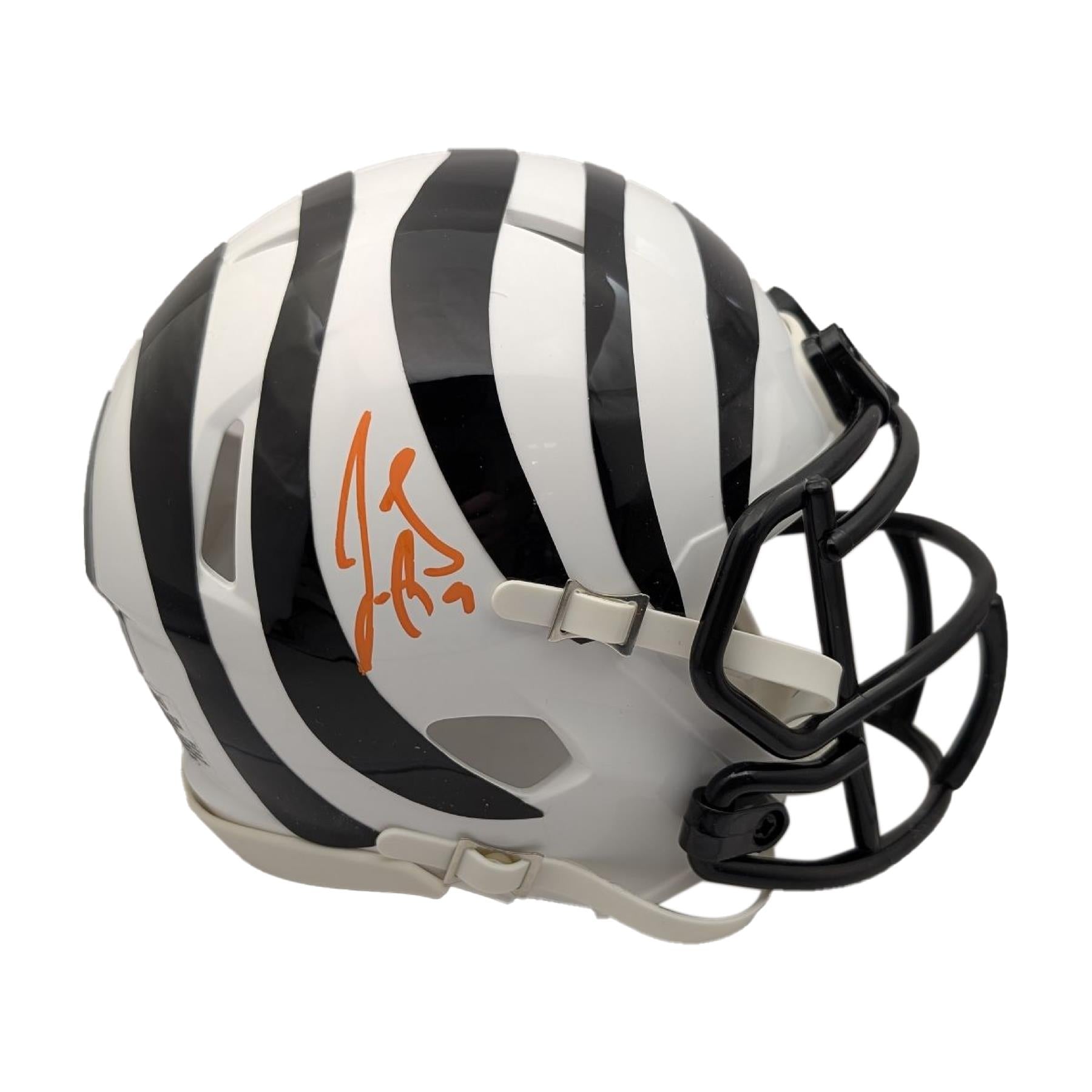 Autographed Joe Burrow Cincinnati Bengals On-Field Speed Mini Helmet