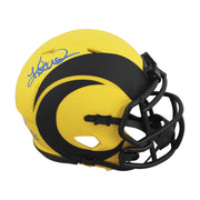Autographed Kurt Warner Riddell Rave Mini Helmet