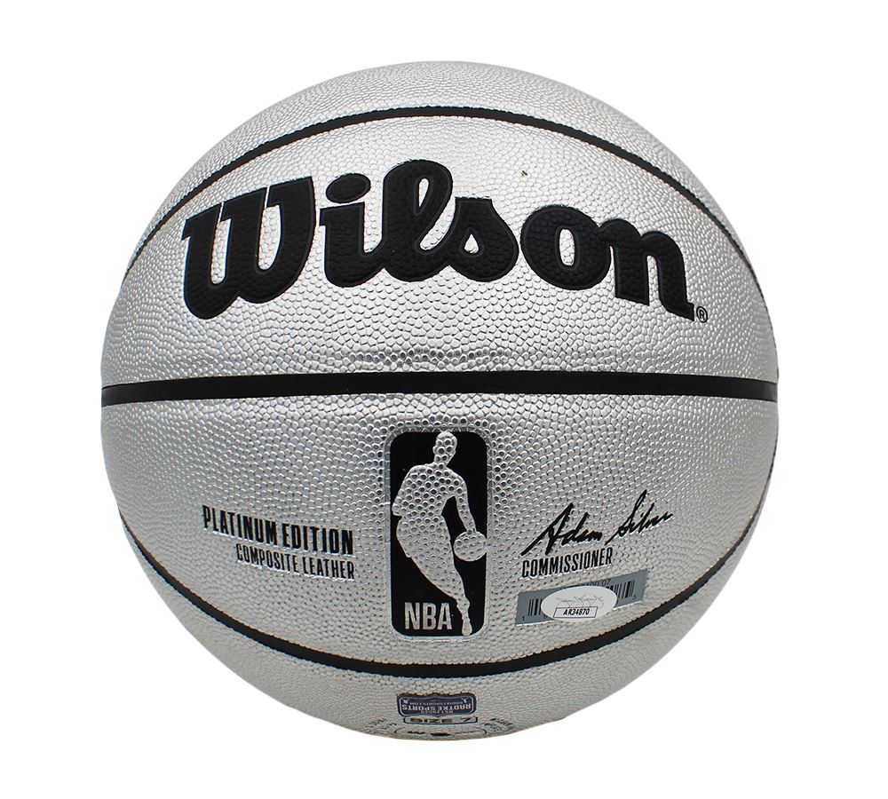 Autographed Larry Bird Wilson Platinum Basketball