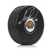 Autographed Mark Recchi Boston Bruins 100th Anniversary Hockey Logo Puck