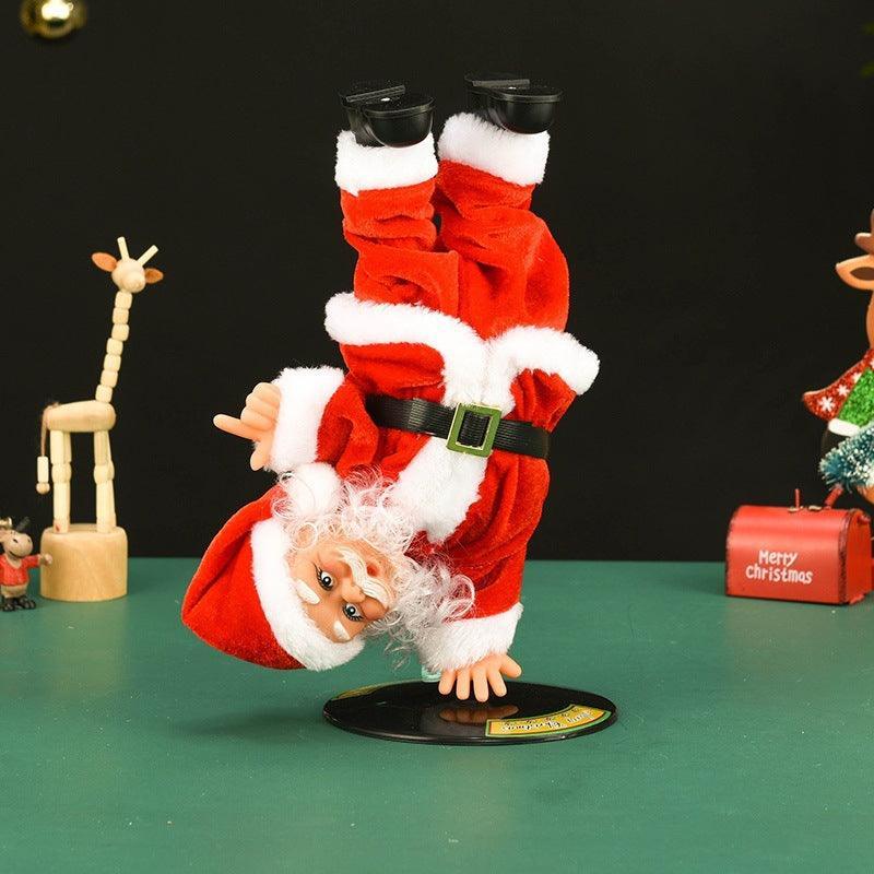 FranklinMint.com | Upside-Down Breakdancing Santa Claus Figurine