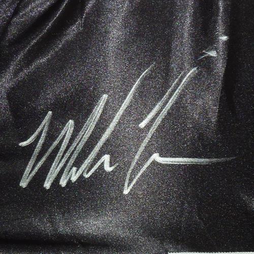 Autographed Mike Tyson Black Boxing Trunks