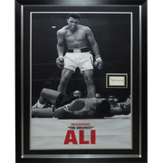 Autographed Muhammad Ali Over Sonny Liston Full-Size Deluxe Framed Boxing Poster