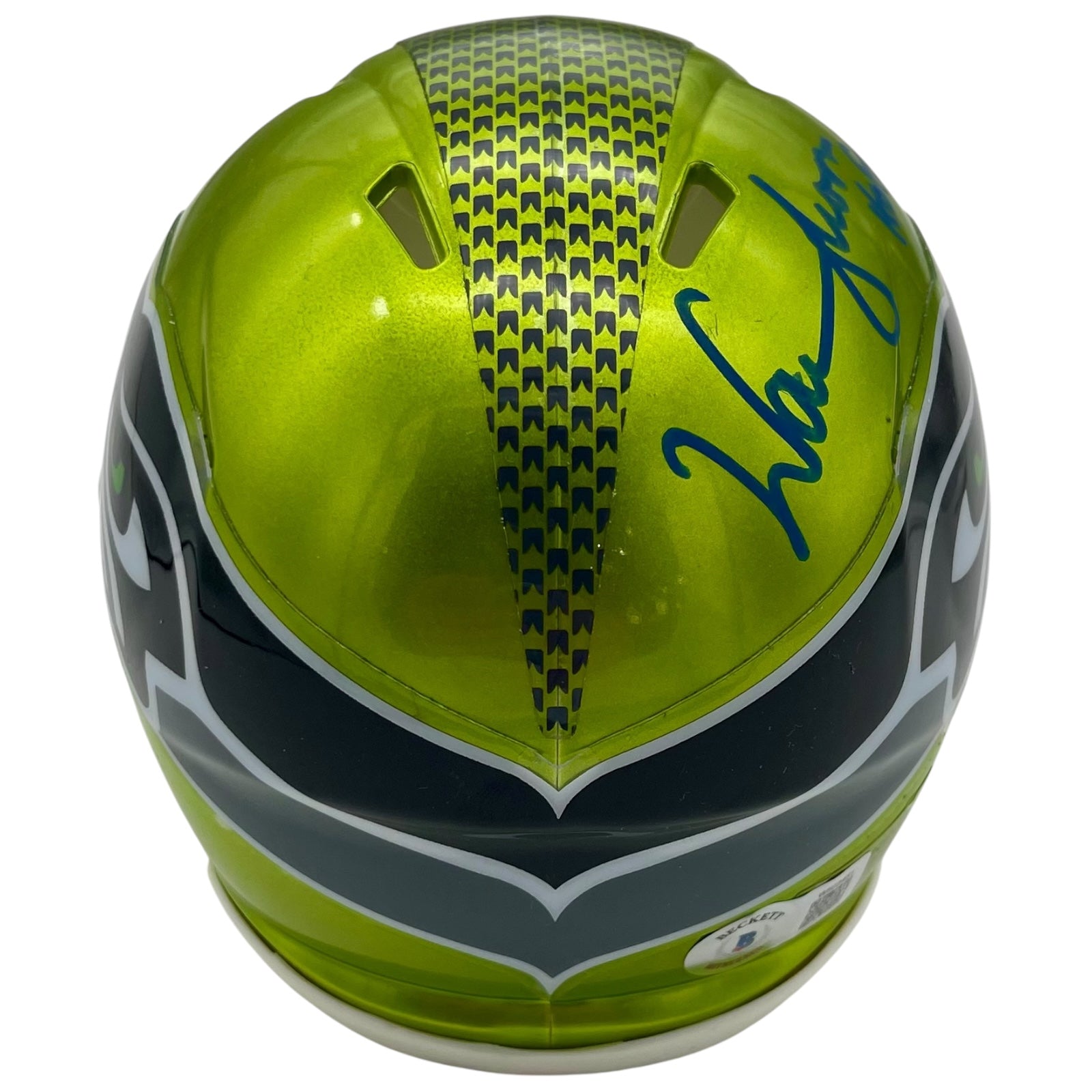 Autographed Warren Moon Seattle Seahawks Mini Helmet with "HOF 2006"