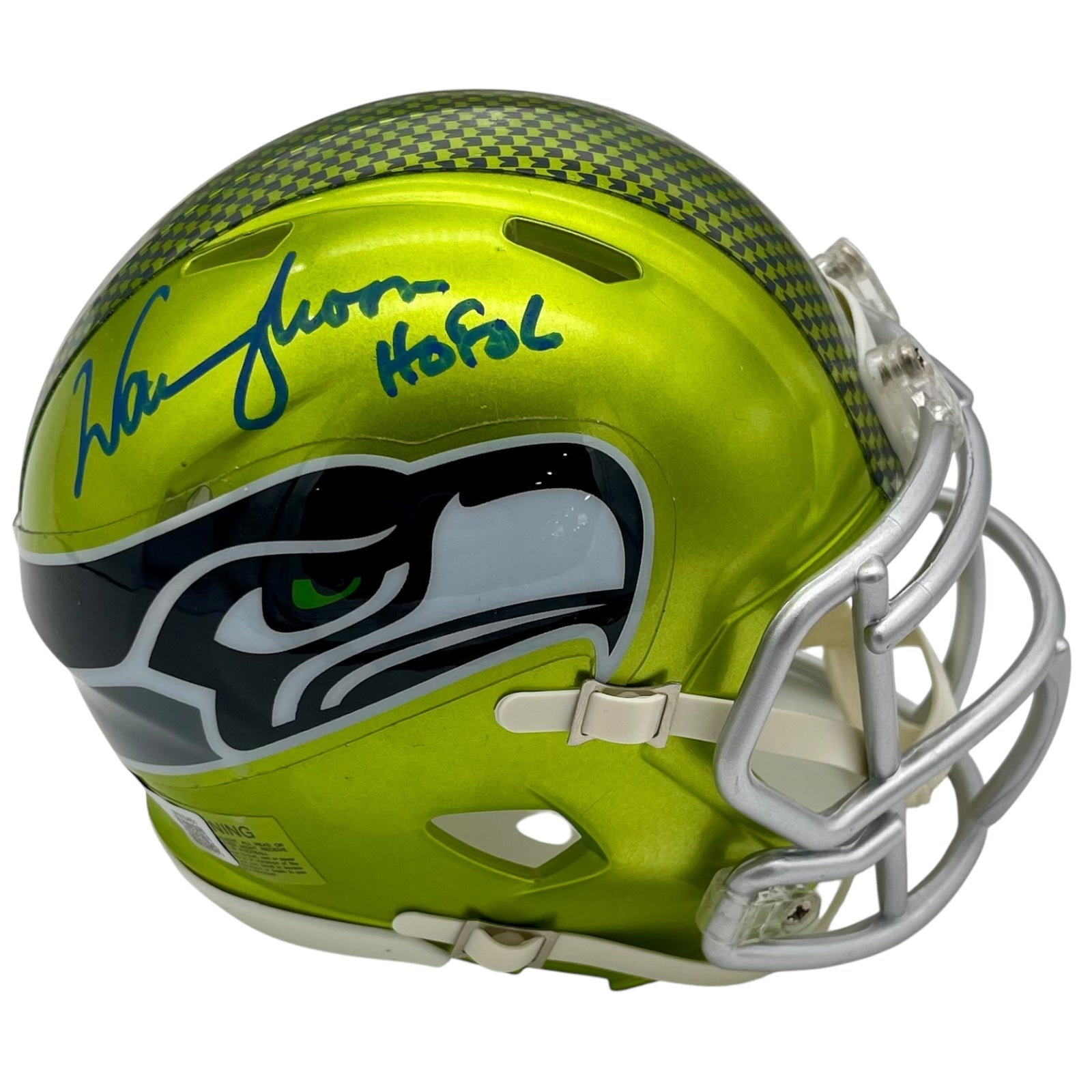 Autographed Warren Moon Seattle Seahawks Mini Helmet with "HOF 2006"
