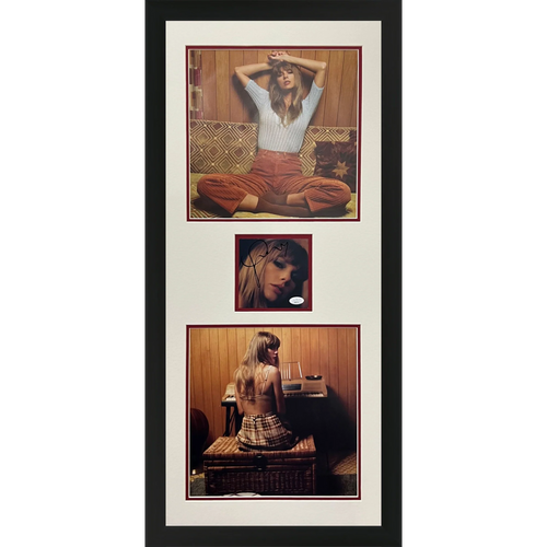 Autographed Taylor Swift Midnights Limited Edition CD Insert Deluxe Framed with 2 Large Photos