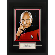 Autographed Patrick Stewart Star Trek 8x10 Photo Signature Series Framed Photo