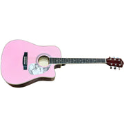 Autographed Taylor Swift Pink Acoustic Guitar