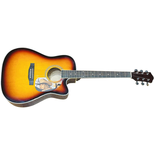 Autographed Lainey Wilson Sunburst Acoustic Guitar