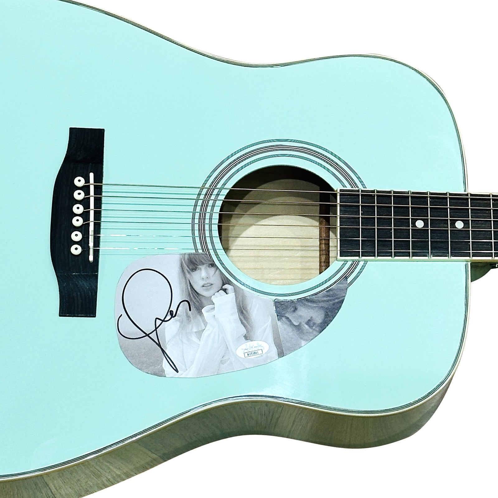 Autographed Taylor Swift Mint Green Acoustic Guitar
