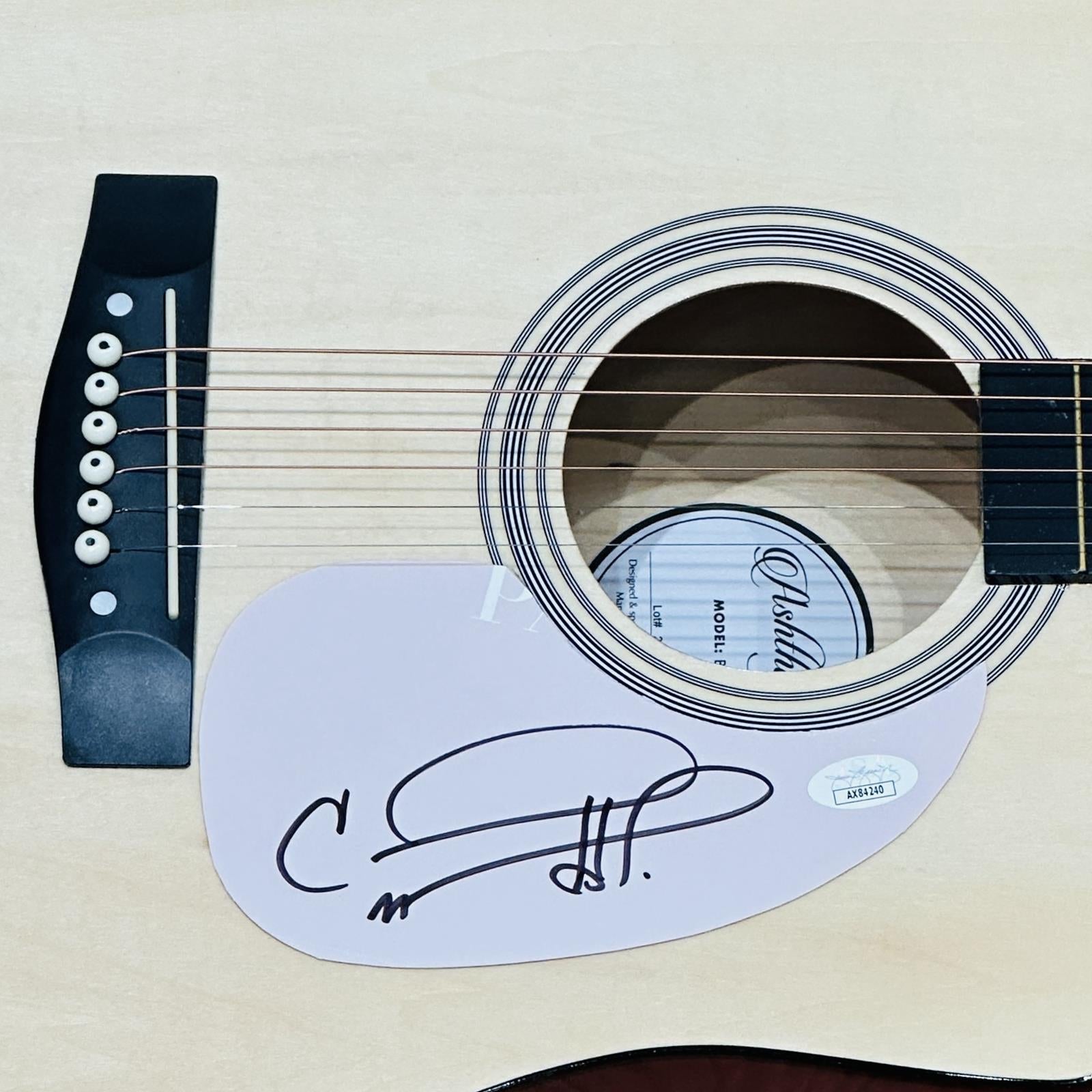 Autographed Carrie Underwood Natural Acoustic Guitar