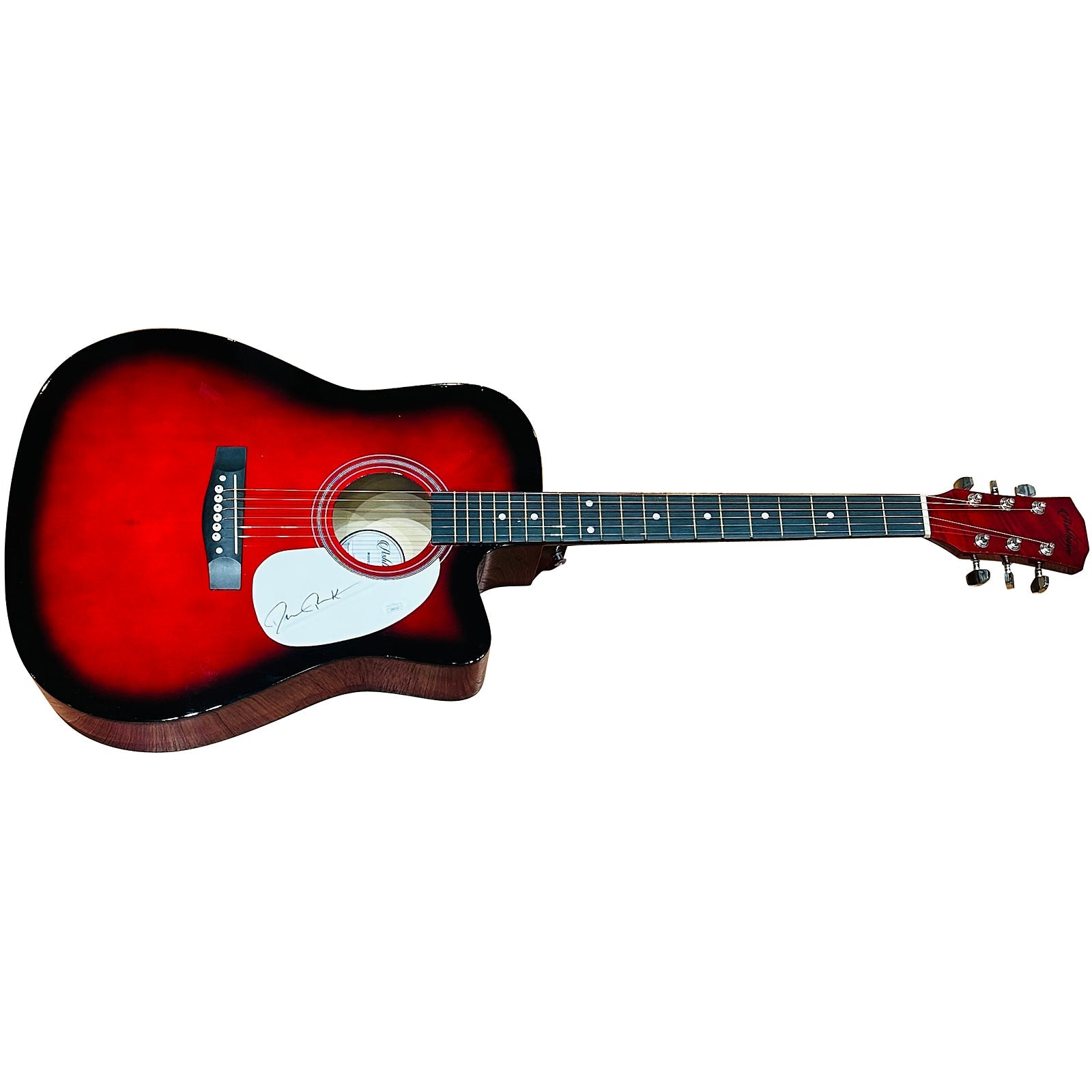 Autographed Darius Rucker Red Acoustic Guitar