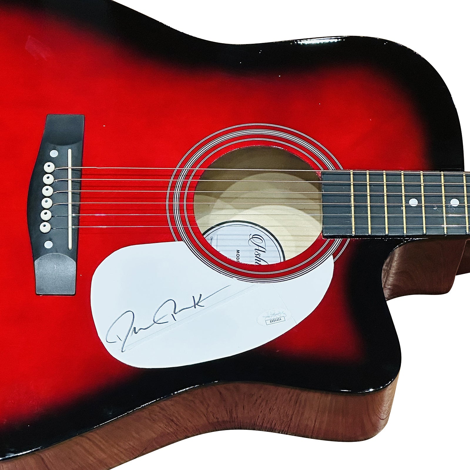 Autographed Darius Rucker Red Acoustic Guitar