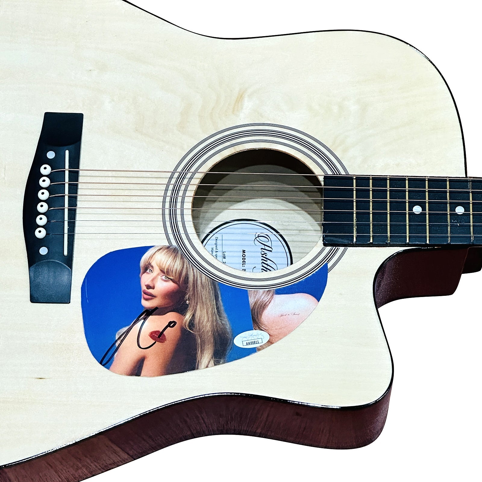 Autographed Sabrina Carpenter Natural Acoustic Guitar