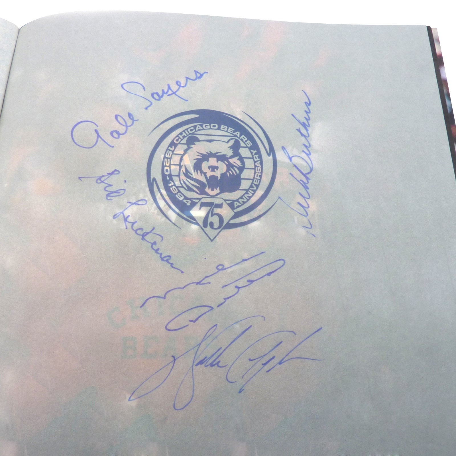 Autographed Chicago Bears The Bears A 75 Year Celebration with Walter Payton