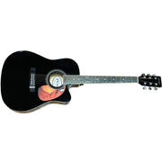 Tim McGraw Black Acoustic Guitar with Signature - JSA