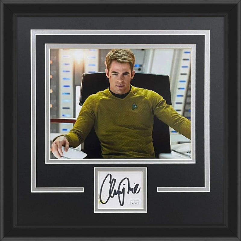 Autographed Chris Pine Star Trek 8x10 Photo Signature Series Frame