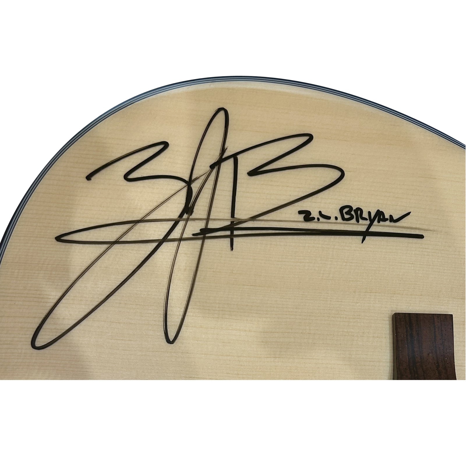 Autographed Zach Bryan Natural Acoustic Guitar