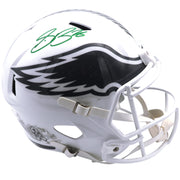 Autographed Saquon Barkley Philadelphia Eagles Salute To Service Deluxe Full-Size Replica Helmet