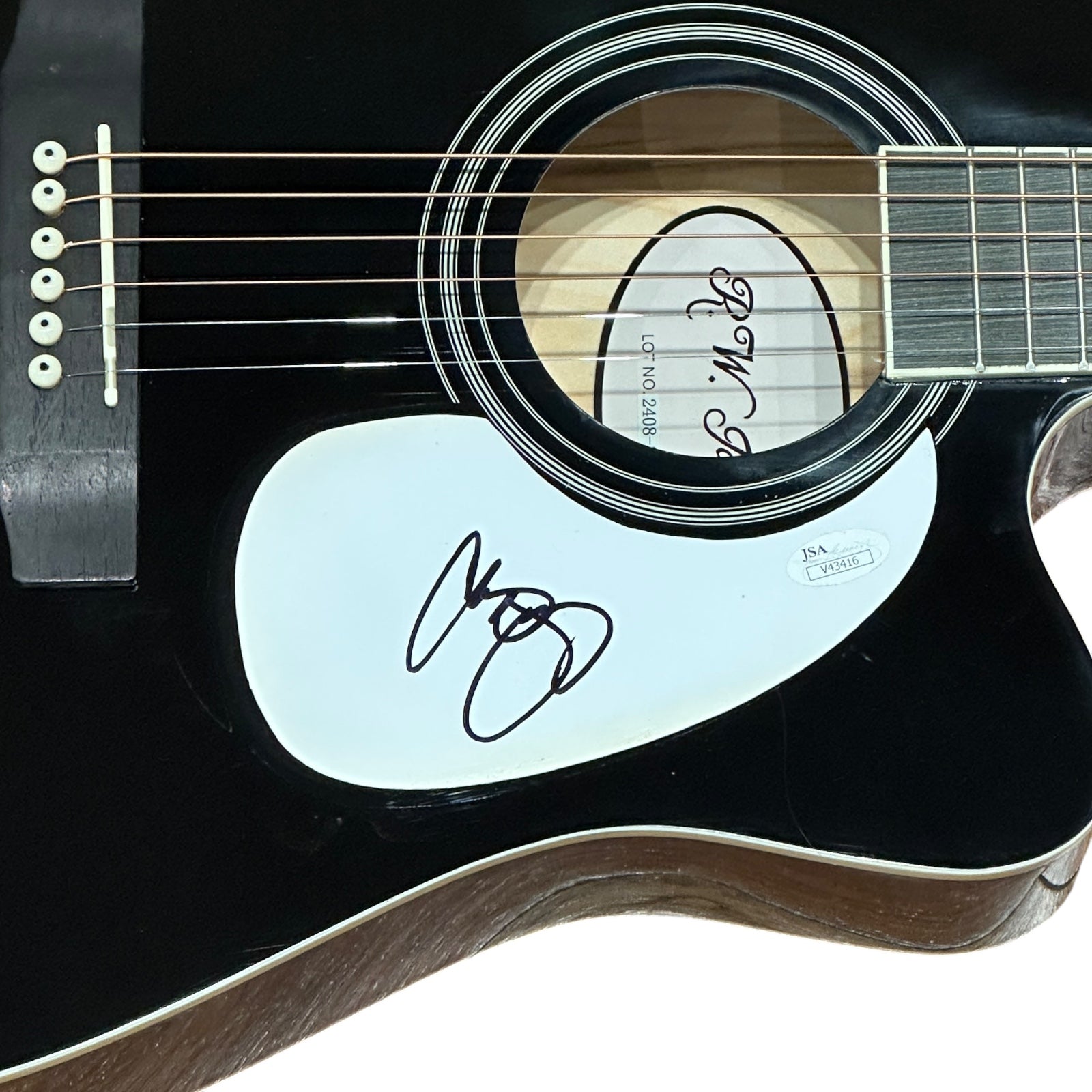 Autographed Chris Young Black Acoustic Guitar