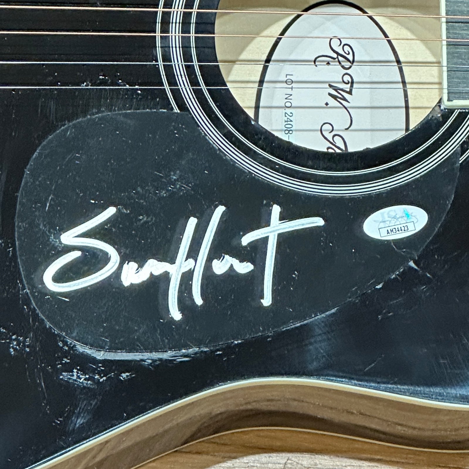Sam Hunt Autographed Black Acoustic Guitar - JSA