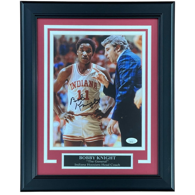 Autographed Bobby Knight Indiana Hoosiers (with Isiah Thomas) Deluxe Framed 8x10 Photo
