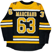 Autographed Brad Marchand Boston Bruins (Black #63) Authentic Breakaway Home Jersey