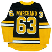 Brad Marchand Autographed Boston Bruins (Black #63) Authentic Premier 100th Anniversary Jersey - JSA