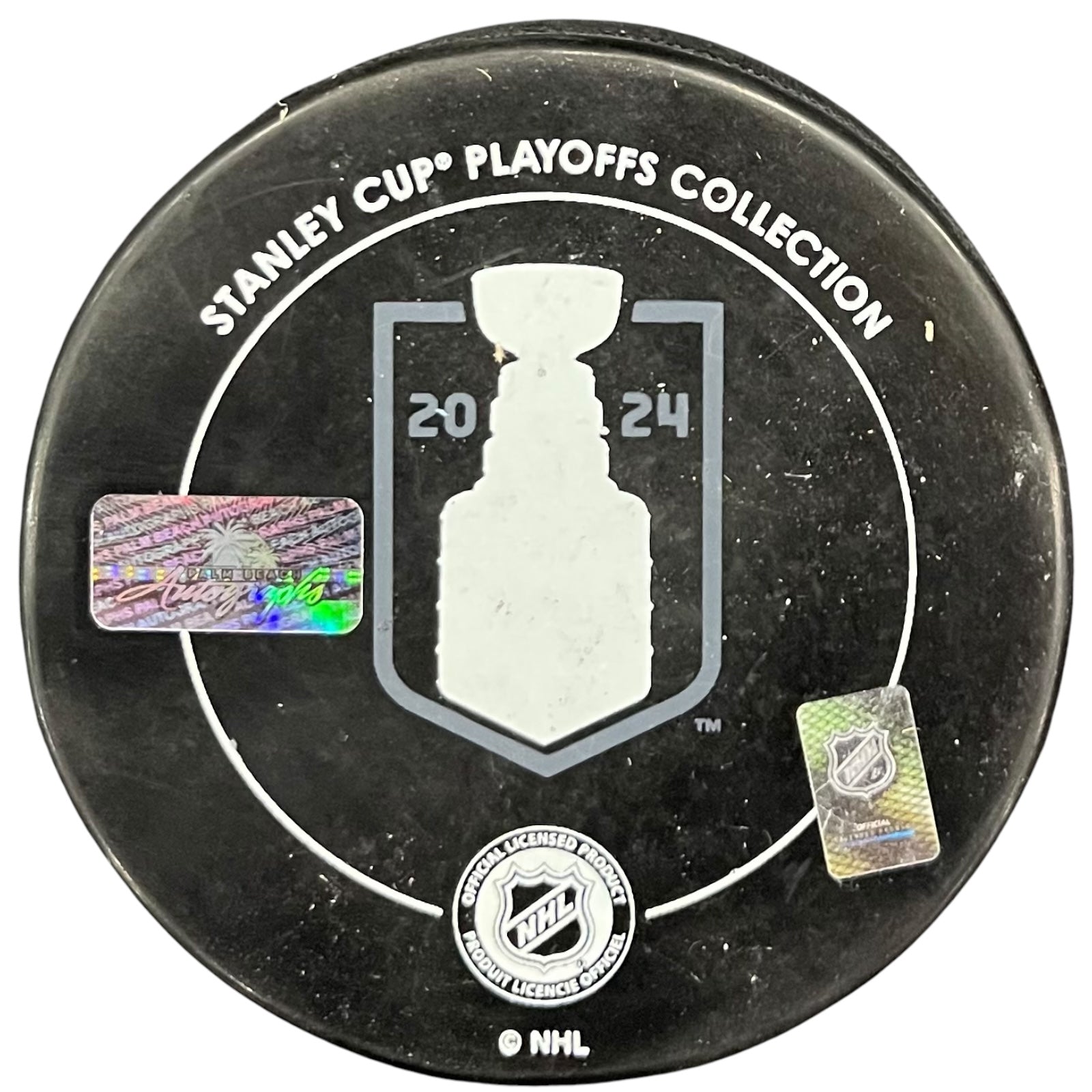 Autographed Jonah Gadjovich Florida Panthers (Stanley Cup Champs Logo) Hockey Puck