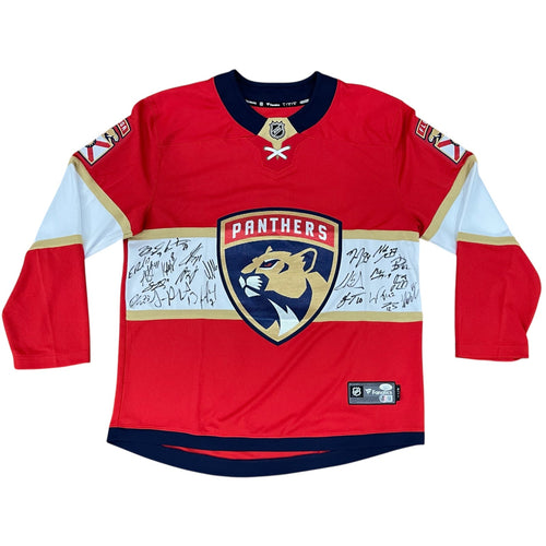 Florida Panthers 2024 Stanley Cup Champions Team Autographed Authentic Jersey - 23 Signatures - JSA , Beckett