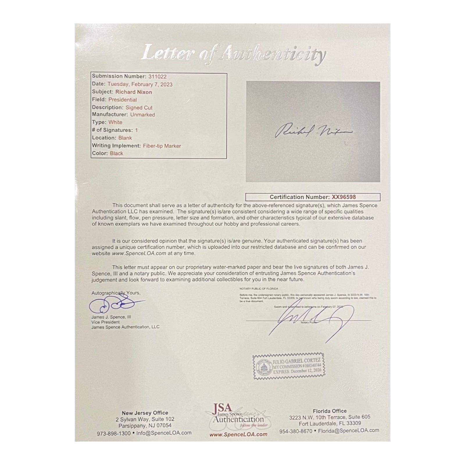 President Richard Nixon Autographed The Memoirs of Richard Nixon Book - JSA LOA