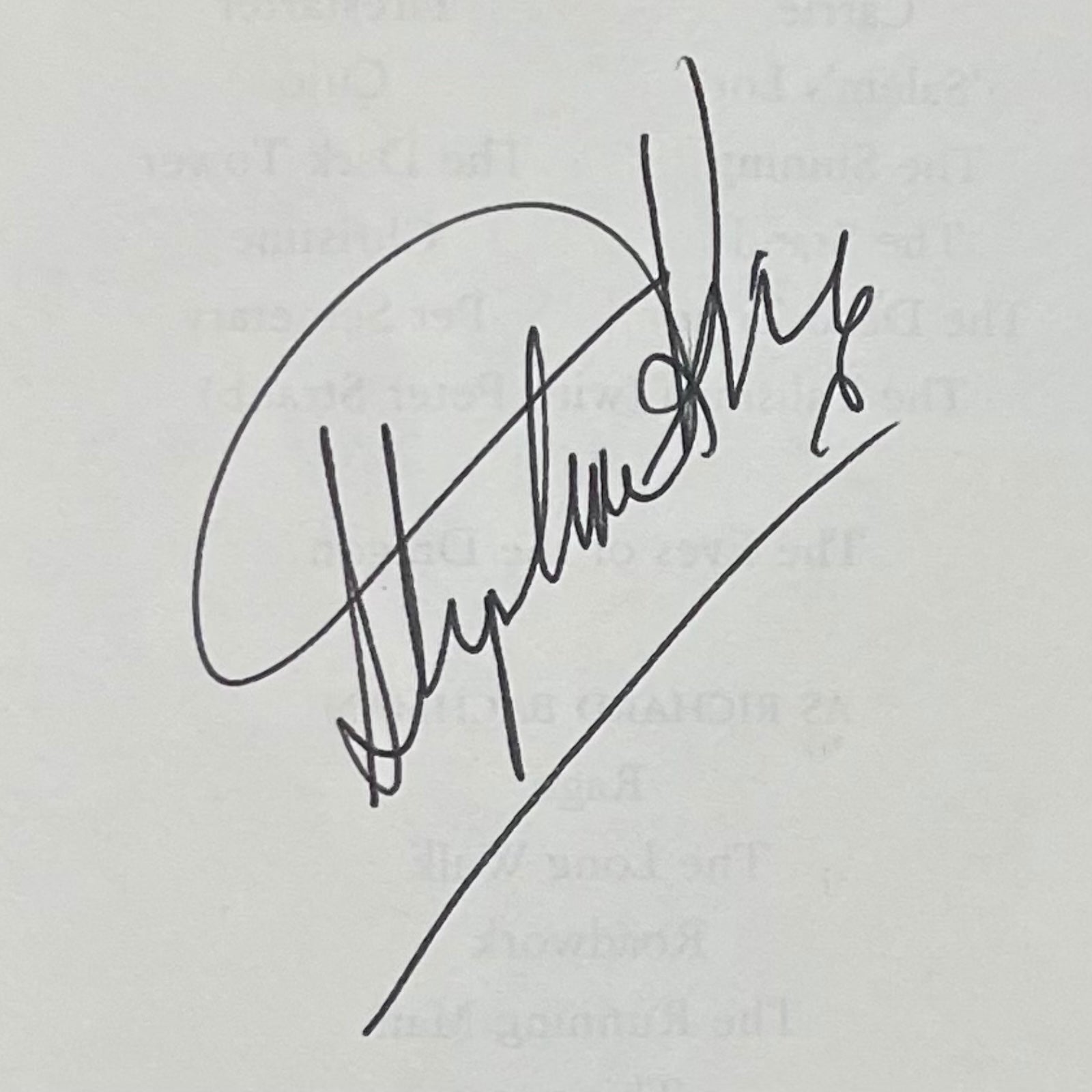 Autographed Stephen King Book "Misery"