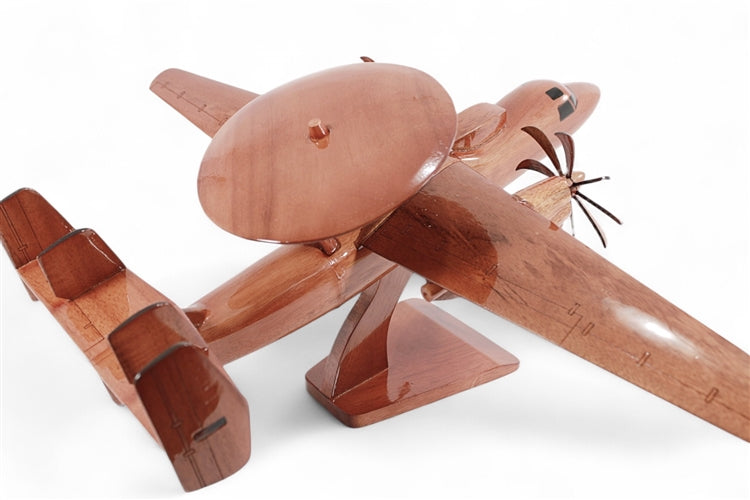 E2C Hawkeye Mahogany Wood Desktop Airplane Model