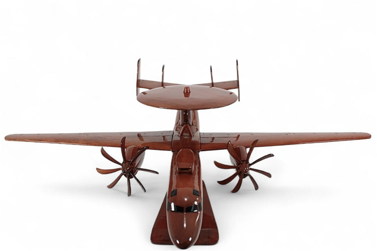 E2C Hawkeye Mahogany Wood Desktop Airplane Model