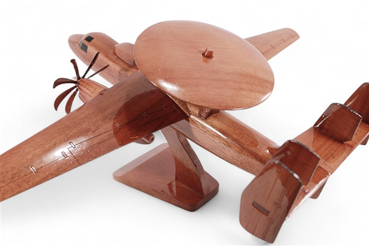 E2C Hawkeye Mahogany Wood Desktop Airplane Model