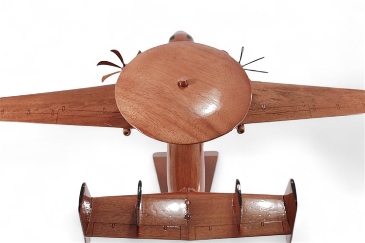E2C Hawkeye Mahogany Wood Desktop Airplane Model