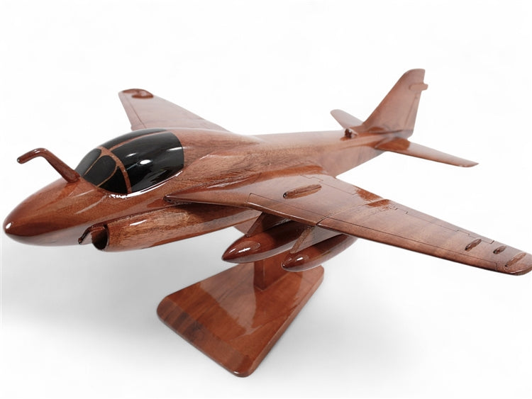 EA-6B Prowler Mahogany Wood Desktop Airplane Model